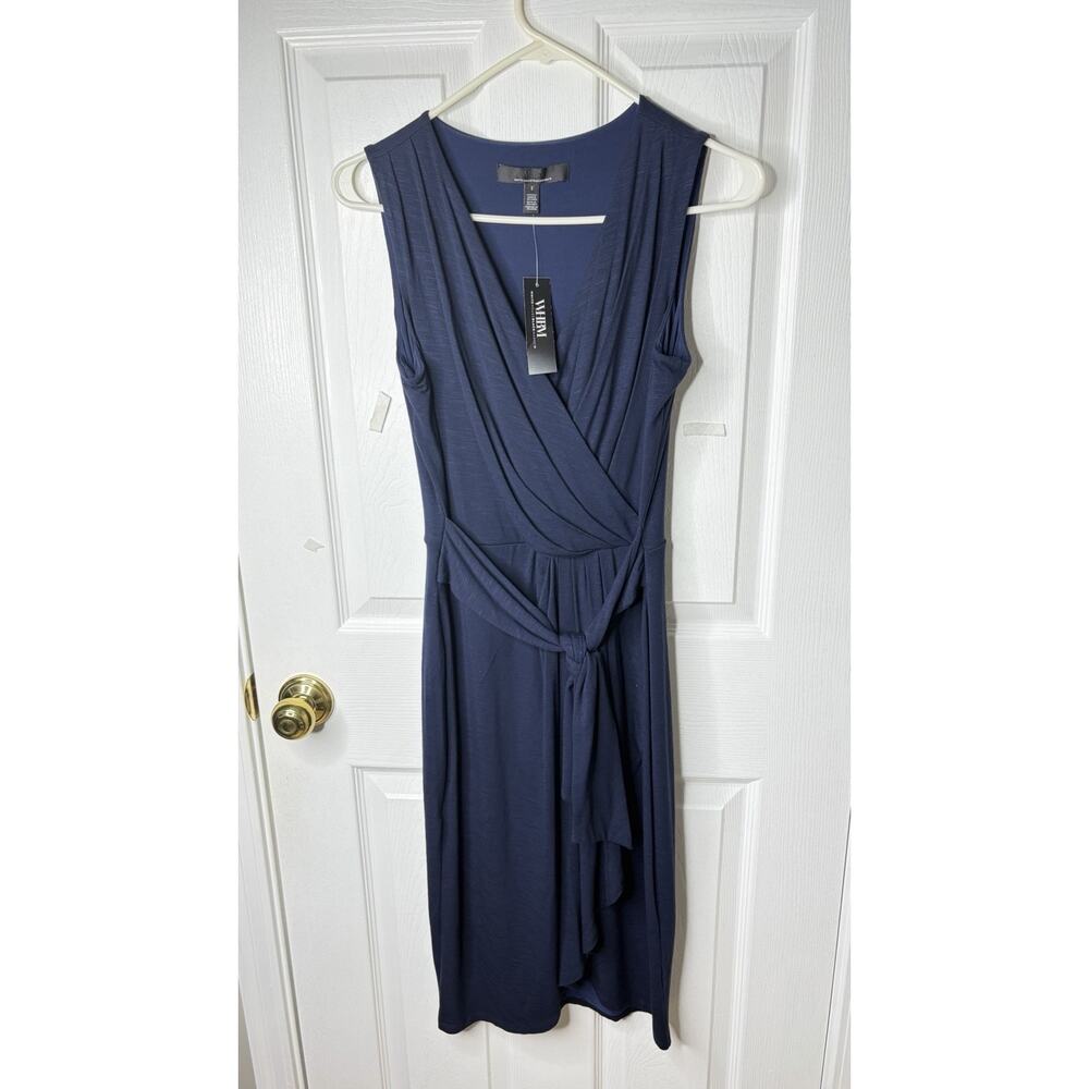 NWT $130 White house black market Dress Sleeveless Wrap Dress Womens WHBM 2